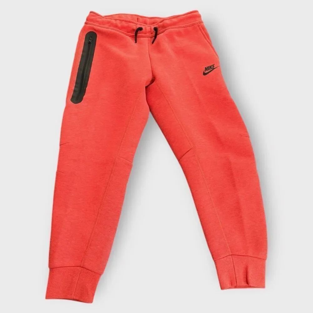 Nike Sportswear Tech Fleece University Red Sweatpants Joggers Big Kids size S+